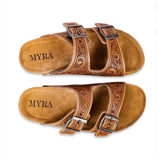 MYRA Darla Hand-Tooled Sandals