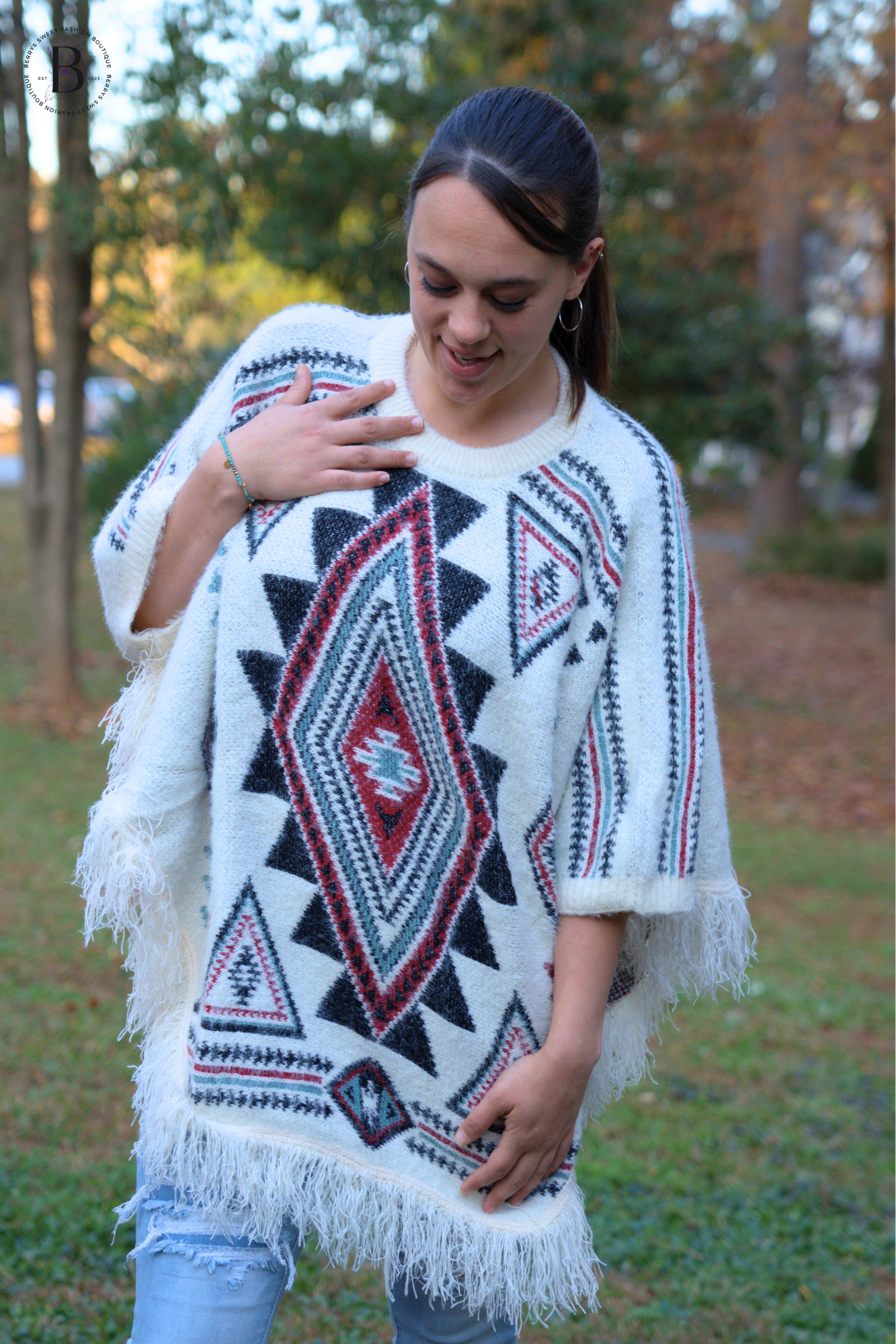 Aztec Sweater Poncho